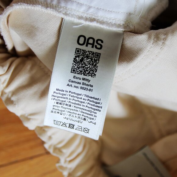 BNWT SS25 OAS ECRU MITTY CANVAS SHORTS M - Picture 9 of 12